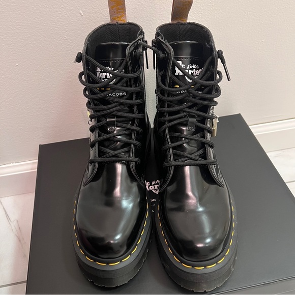 Dr Martens X Marc Jacobs Vegan Jadon Charm Platform Boots Size 8 Womens - Picture 4 of 12